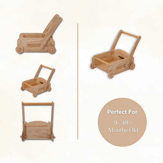 Kids Wooden Toy Cart