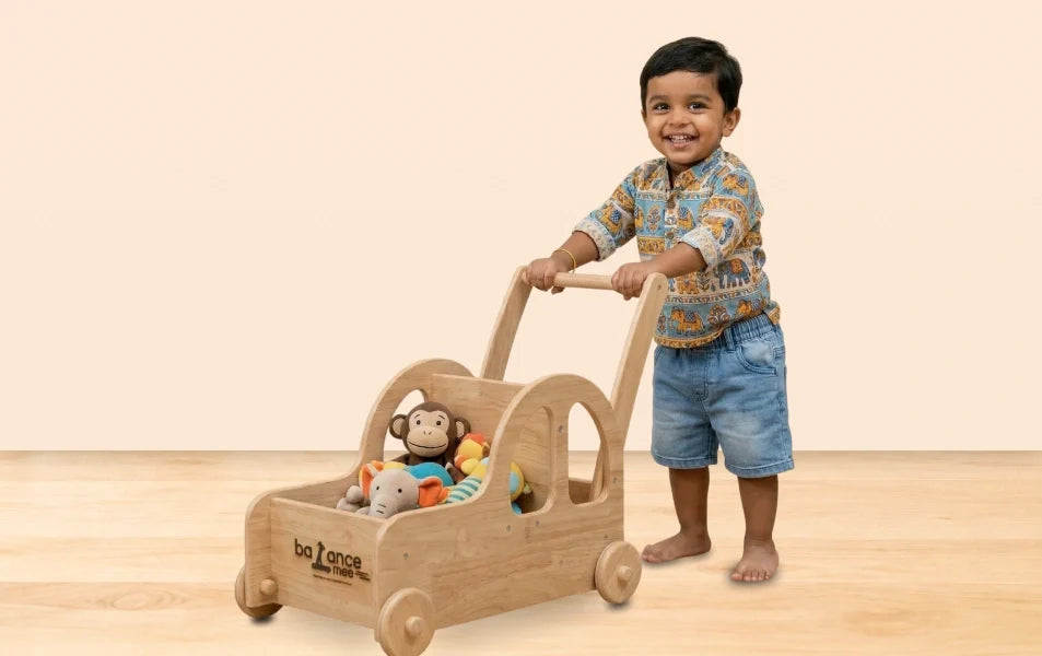 Wooden Push Trolleys