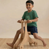 2-in-1 Walker Cum Cycle — Dual-Stage Wooden Cycle