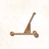 Handcrafted wooden Montessori push toy with wheels, ideal for child development and creativity.