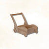 Handcrafted wooden Montessori push toy cart with handle and wheels, balance mee