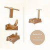 Handcrafted wooden Montessori push walker for toddlers, balance mee, ages 9-48 months