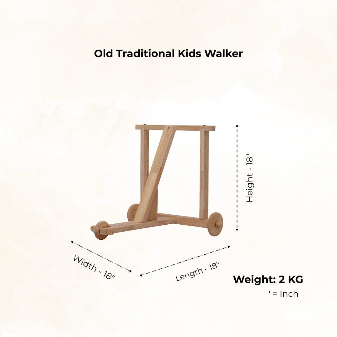 Old traditional kids walker