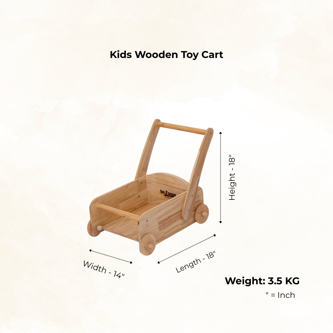 Kids Wooden Toy Cart