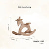 Handcrafted wooden kids horse swing, Montessori toy, 18-inch height, 32-inch length, 3.5 kg weight