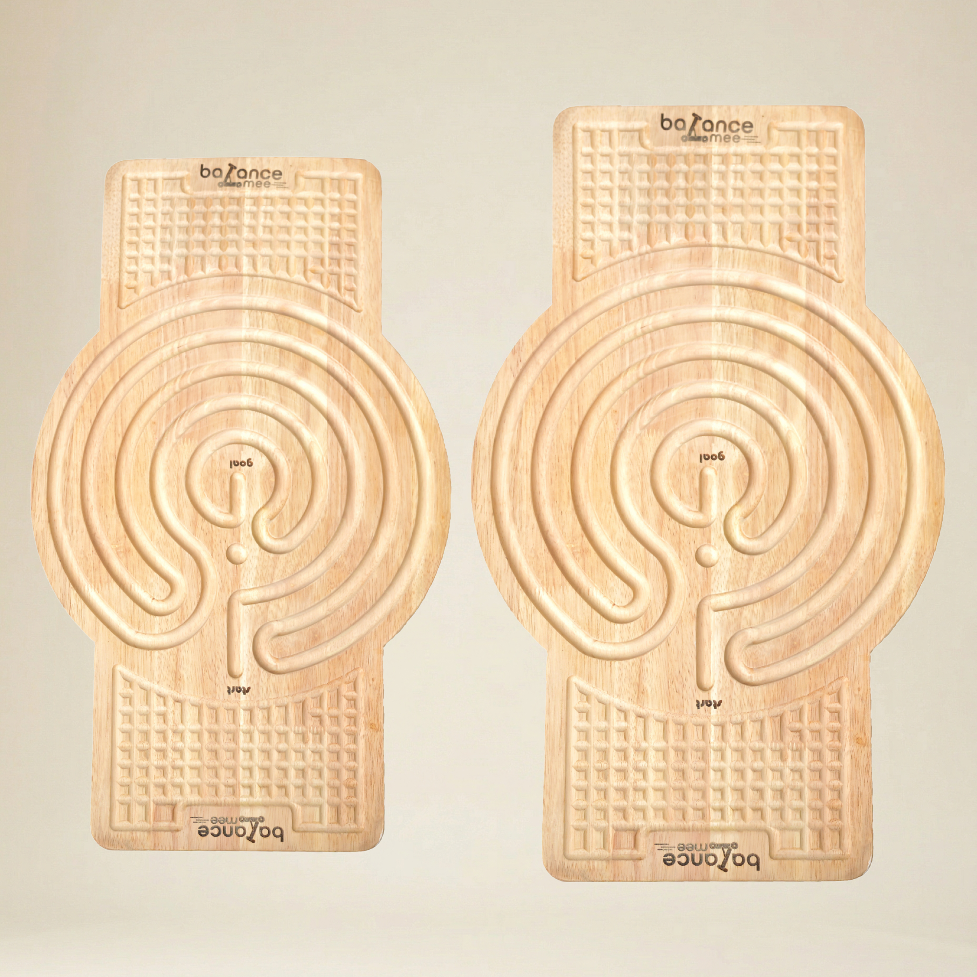 Close-up of the handcrafted wooden finish on Balance Board TASK A