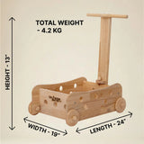 Kids Wooden Farm Trolley —  Sustainable Montessori Farm Wagon