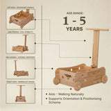 Kids Wooden Farm Trolley —  Sustainable Montessori Farm Wagon