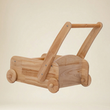Handcrafted Kids Wooden Toy Cart & Push Walker with Storage