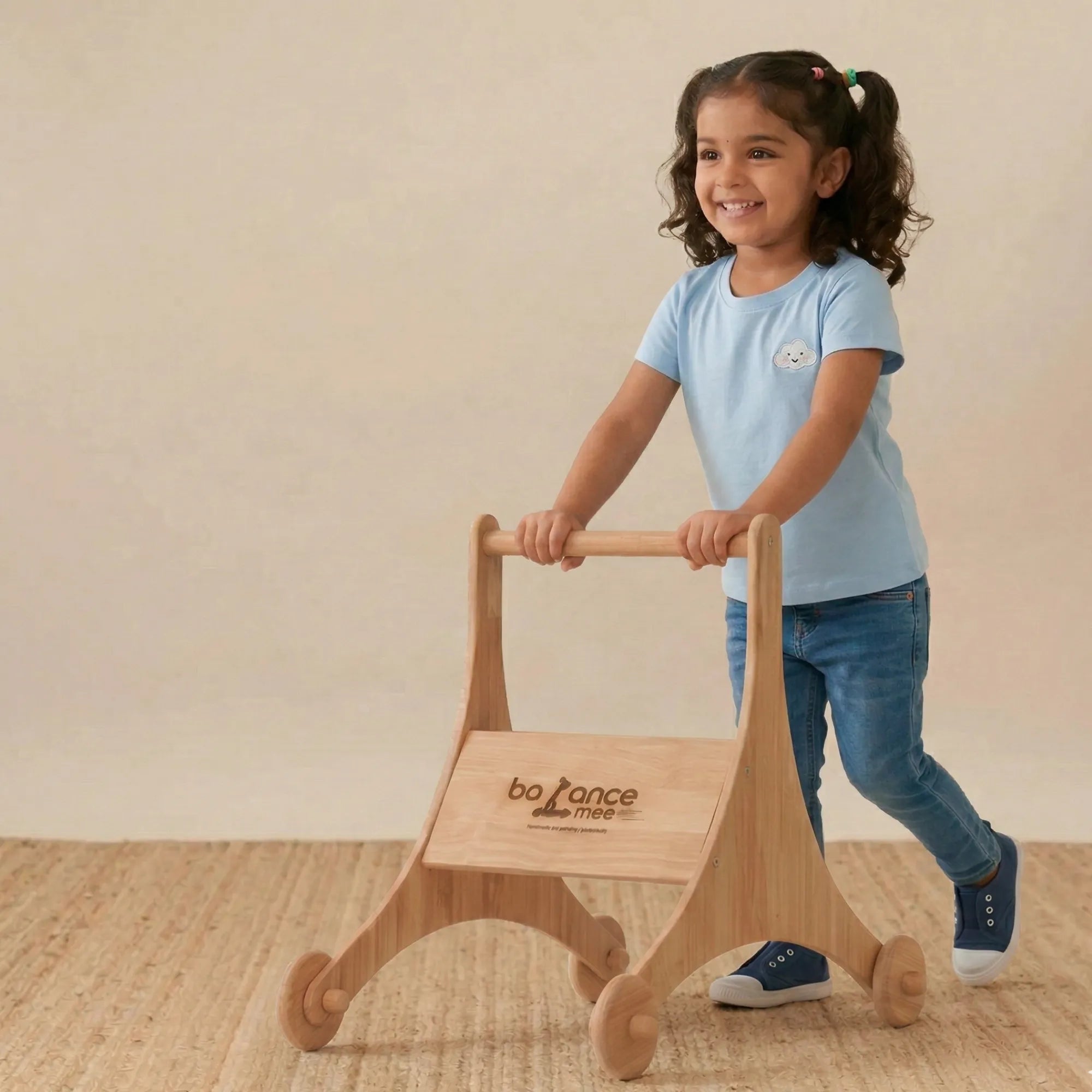 Kids Star Walker handcrafted wooden push walker for babies
