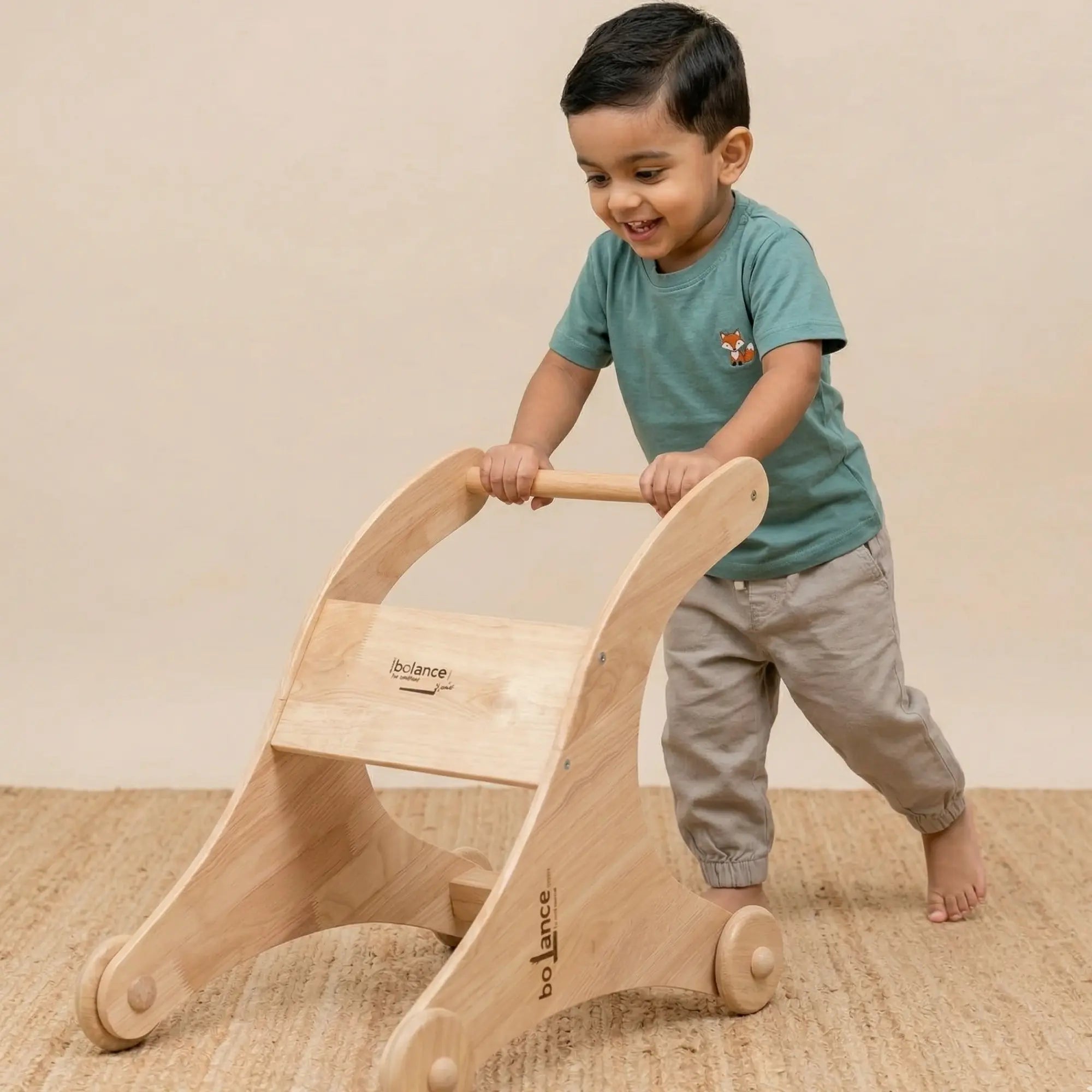 Kids Shark Walker handcrafted wooden push walker for babies
