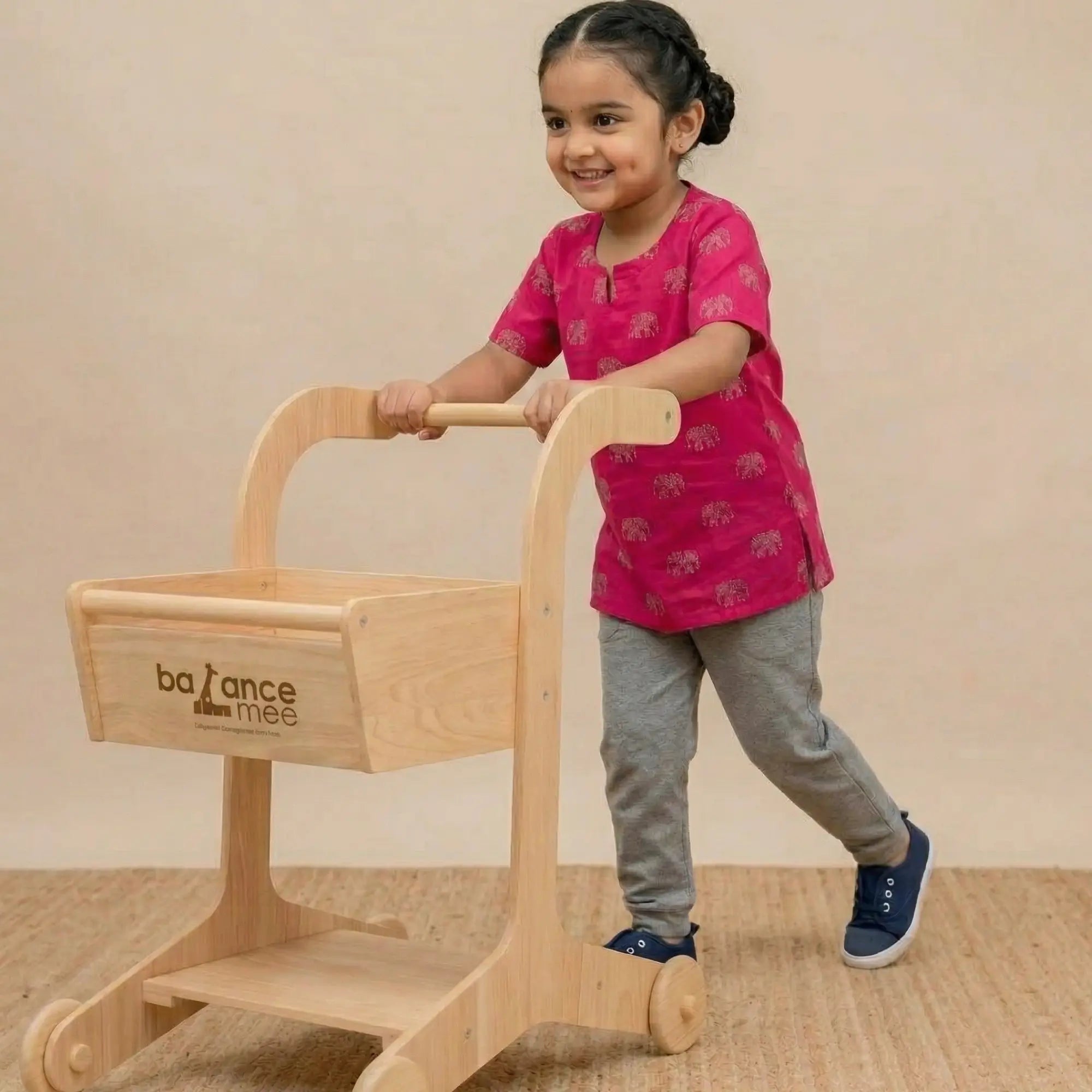 Kids Shopping Cart Walker handcrafted wooden push walker for babies